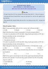 Đề thi giữa kì 2 Sinh 10 Chân trời sáng tạo - Đề số 5